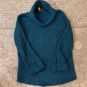 Pilcro Turquoise Cowl Neck Sweater